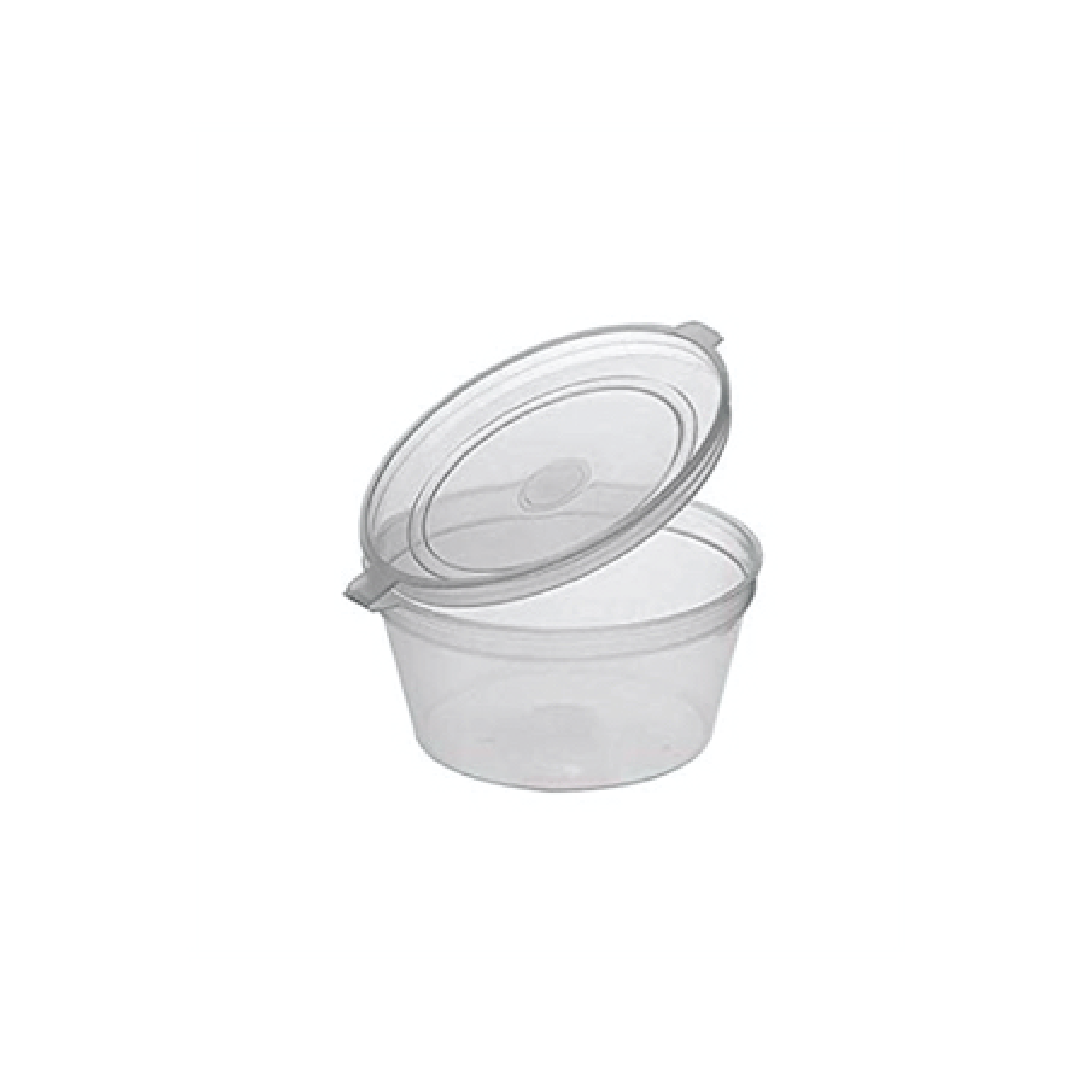 1oz Sauce Portion Pot Hinged Clear Container