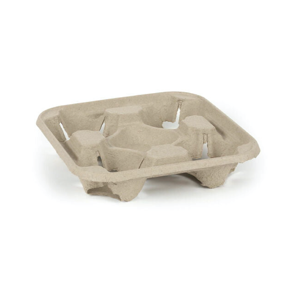 Recyclable Cup Carrier Trays (4 Cups)