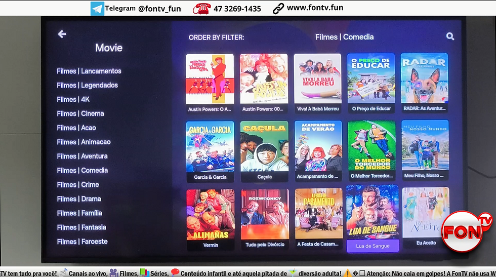 Filmes no app KTN Player