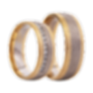 Paar Trauringe - Eheringe - Graugold / Gelbgold - 0,18ct.