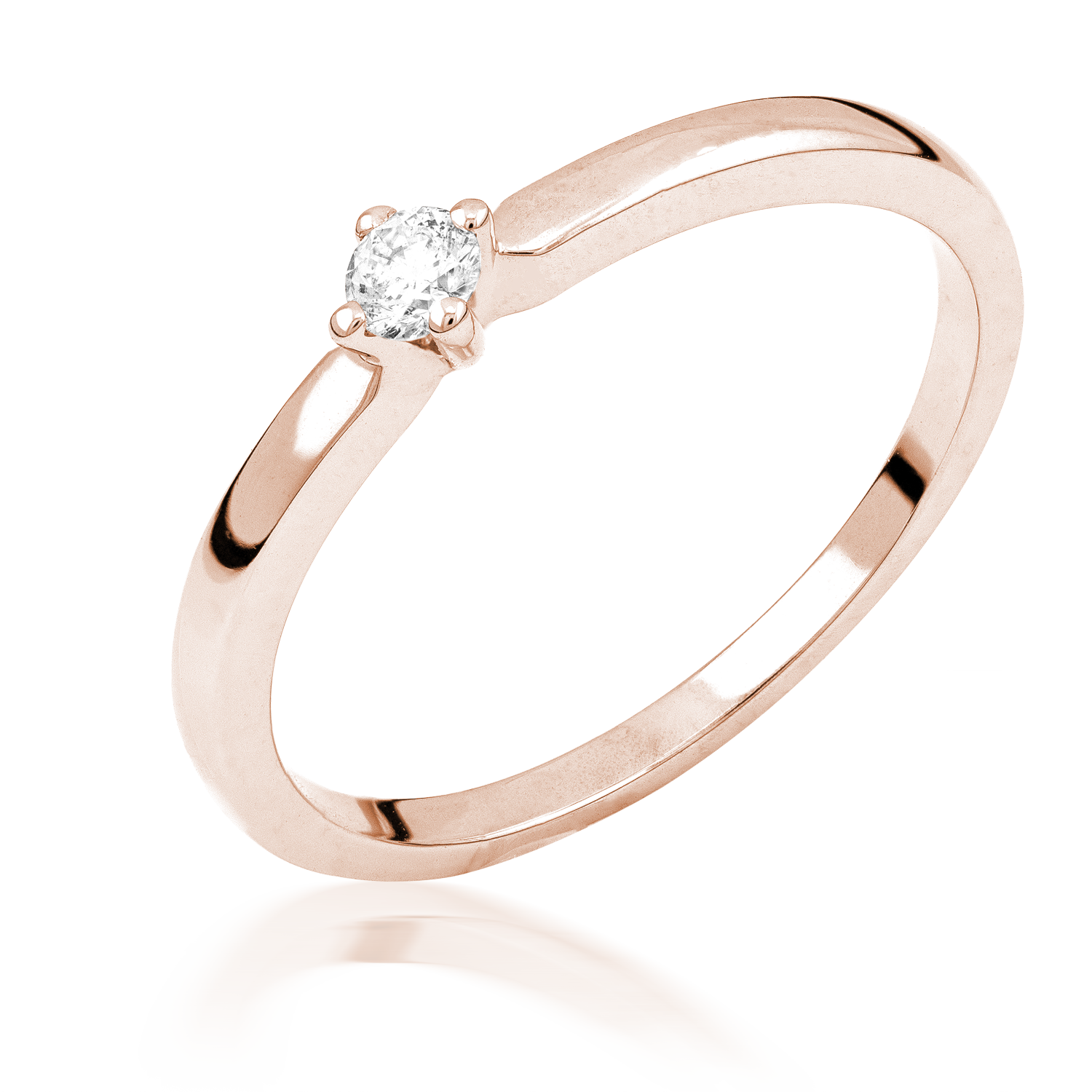 Verlobungsring - Antragsring - Rotgold - 0,10ct.