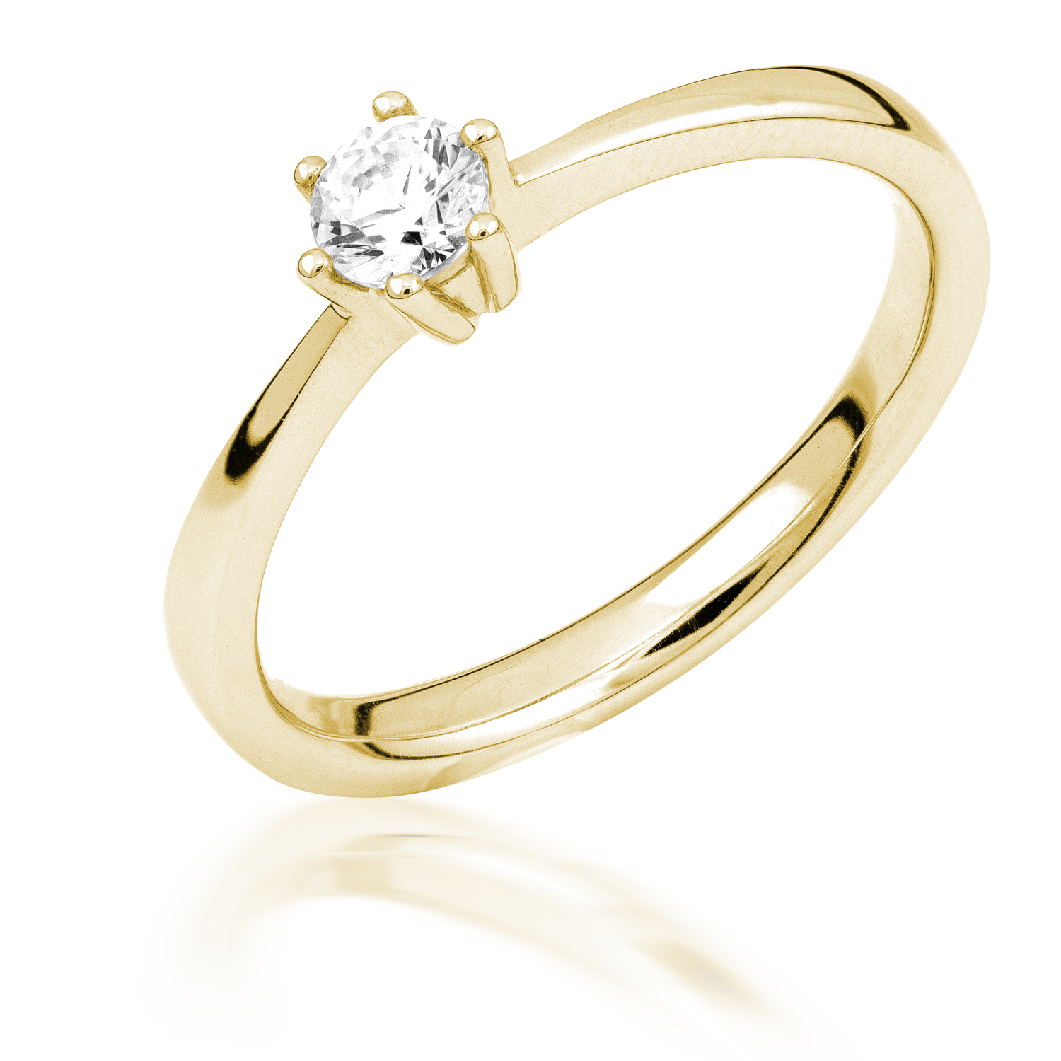 Verlobungsring - Antragsring - Gelbgold - 0,25ct.