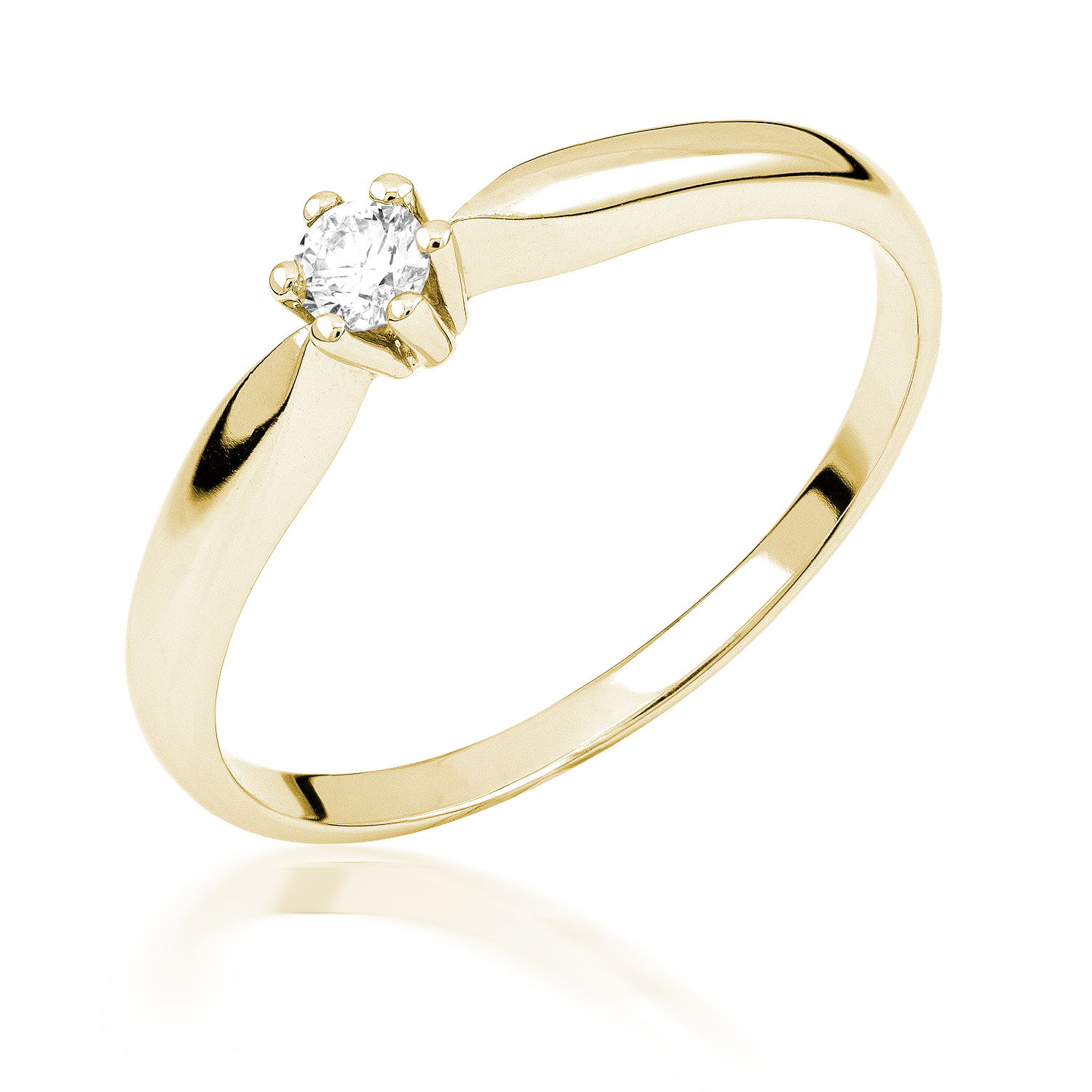 Verlobungsring - Antragsring - Gelbgold - 0,10ct.