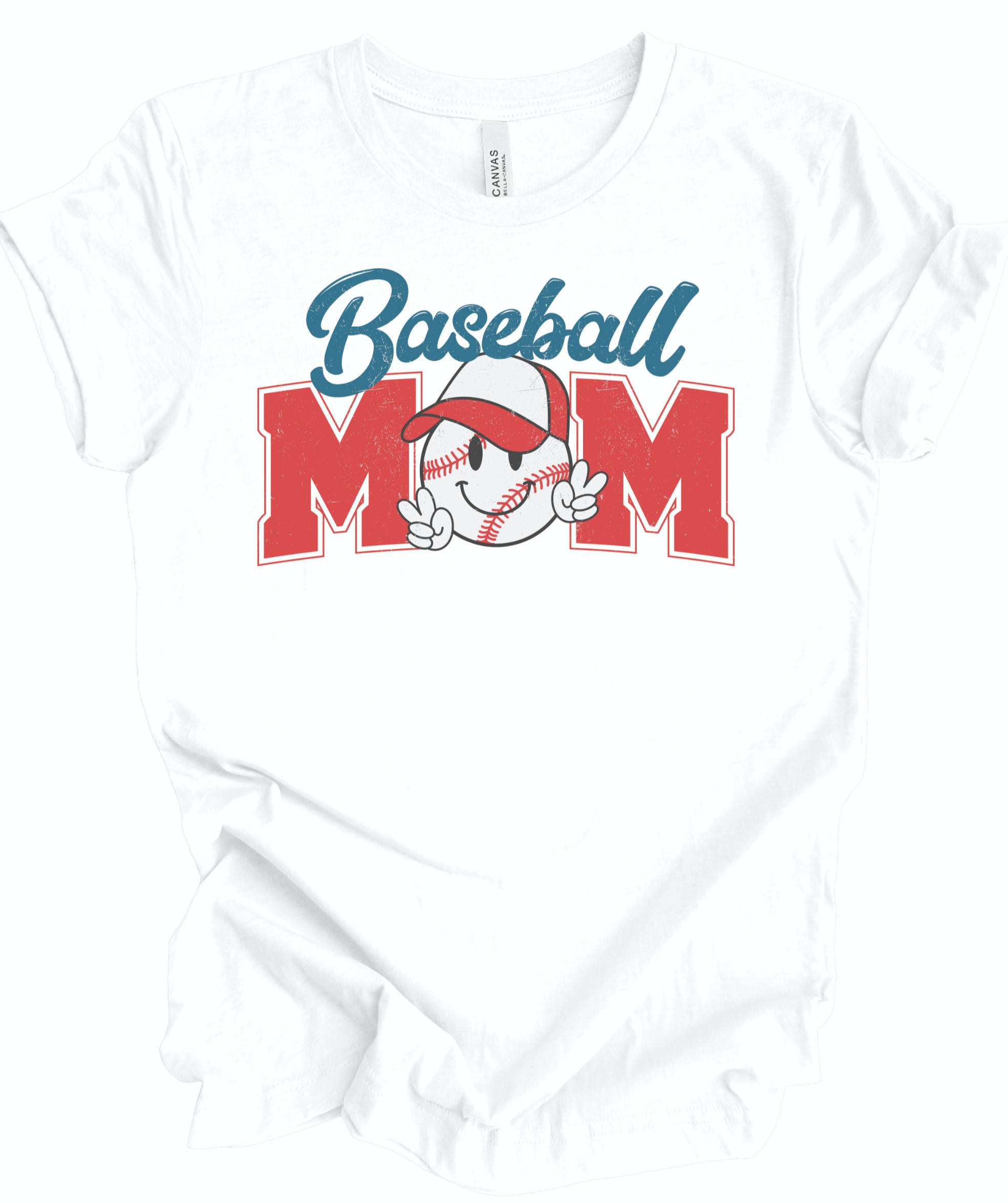 Smiley Baseball Mom