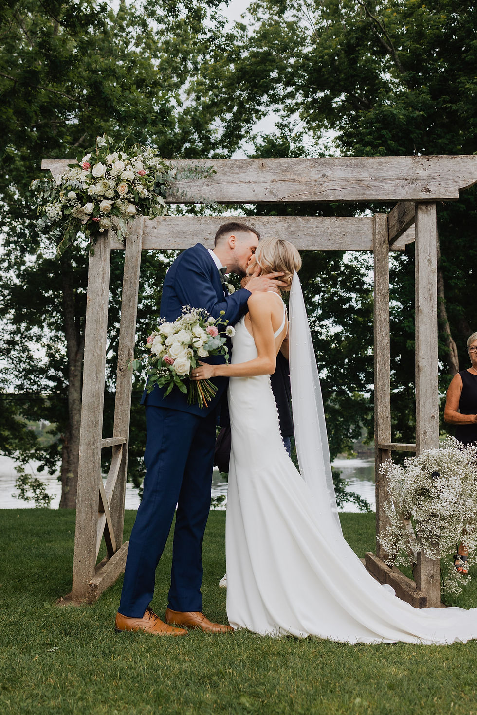 wedding makeup artist, wedding hairstylist, bridal makeup inspo, bridal hair inspo, wedding updo inspo, bridal bun inspo, low bun, natural makeup, halifax weddings, south shore weddings, makeup artist halifax, wedding hair halifax, nova scotia weddings, farm at south cove weddings