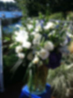 Wedding Ceremony Arrangements blue white