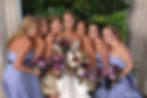 Bridal party flowers eggplant