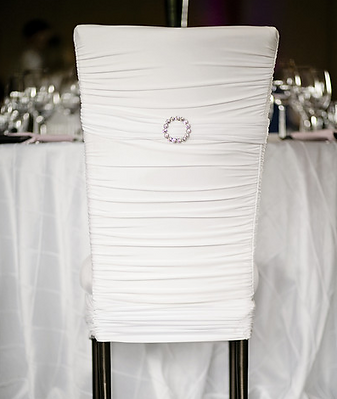 Chair cover with rhinestone buckle