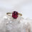 Thumbnail: 3.84 Carat Garnet Ring in 14k Yellow Gold