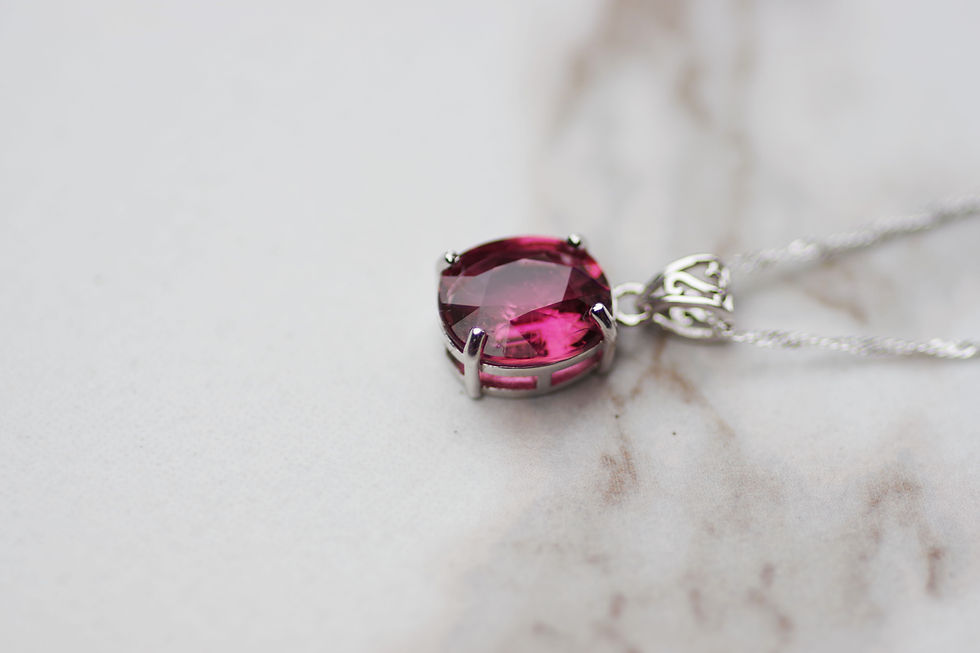 Thumbnail: 4.35 Carat Pink Tourmaline Necklace