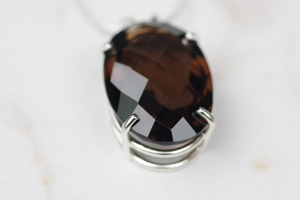 Thumbnail: 23.90 Carat Smoky Quartz Necklace