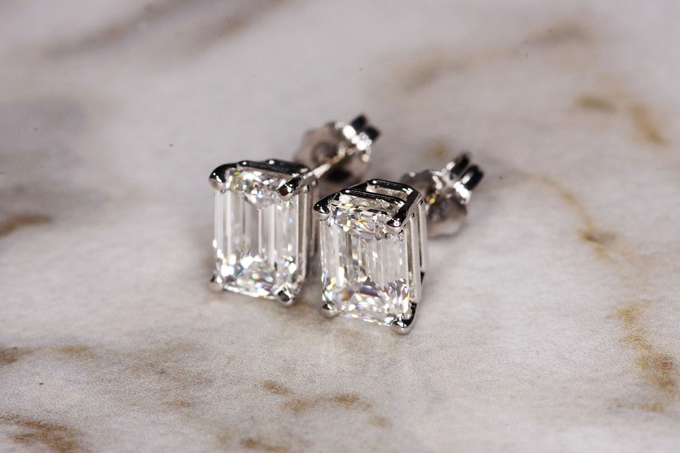 Thumbnail: IGI Certified 2.12 CTW Lab Grown Diamond Stud Earrings