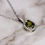 Thumbnail: 1.05 Carat Natural Chrysoberyl Pendant in 14k White Gold With Diamond Accents