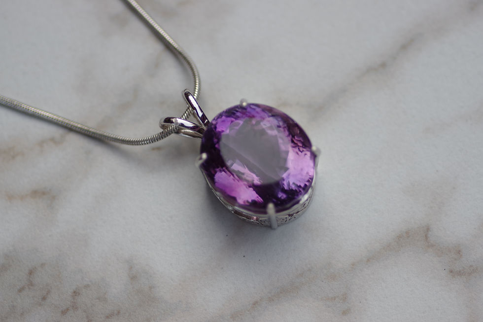 Thumbnail: 53.75 Carat Amethyst Necklace Certified at 3200