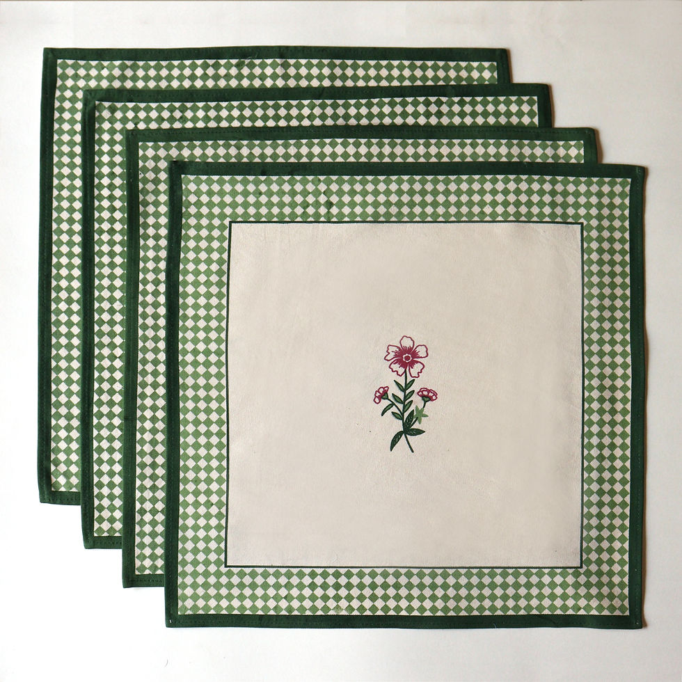 Thumbnail: Magenta Floral Printed Napkin Set