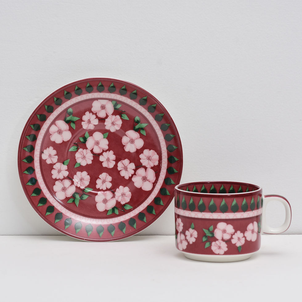 Thumbnail: Musk Rose Tea Cup & Saucer