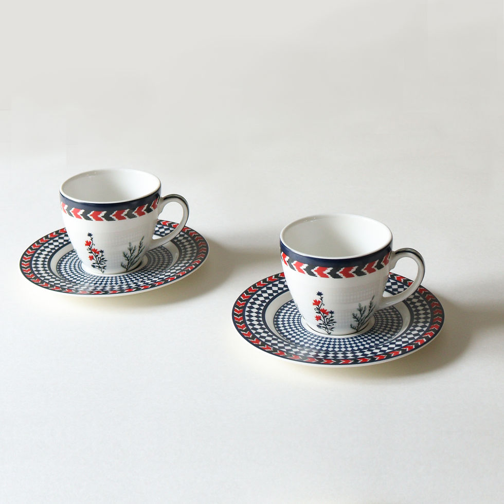 Thumbnail: Noor Tea Cup & Saucer (Set of 2)
