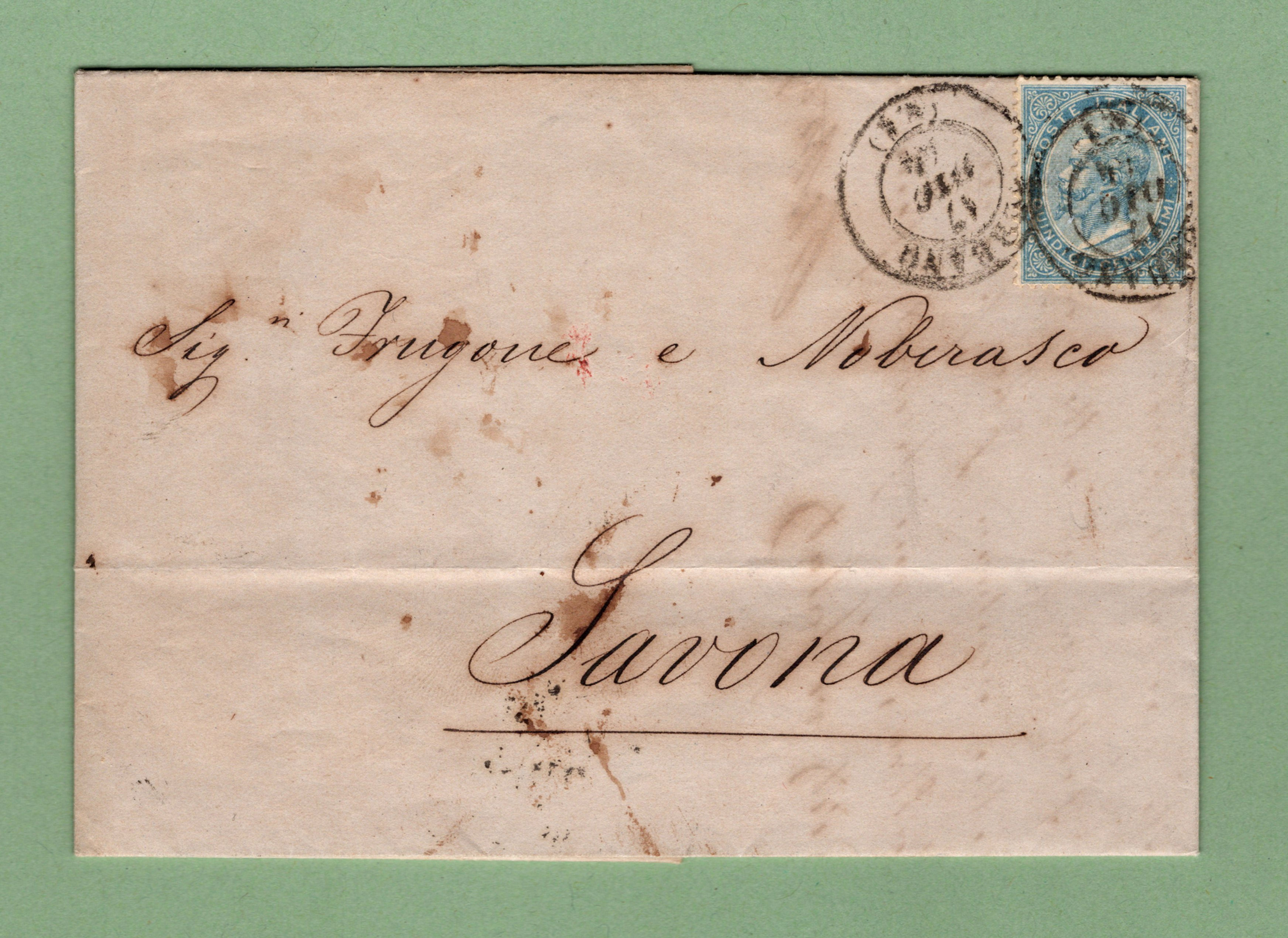 Schiffpost: Verbano -Savona (15 Cent.)
