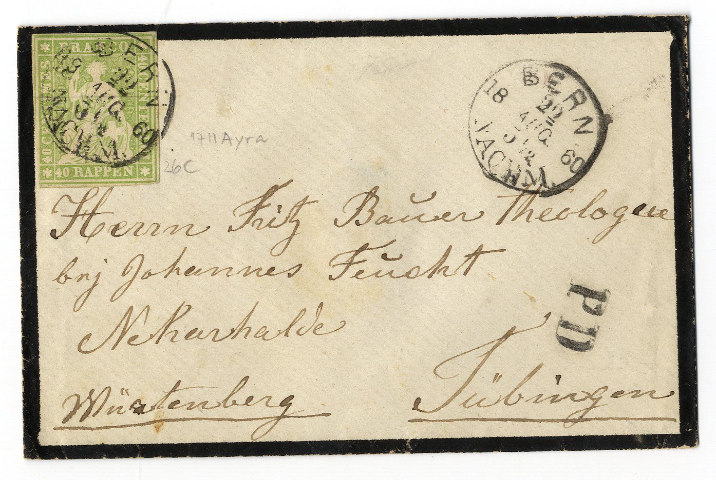 SBK 26C auf Beleg von Bern