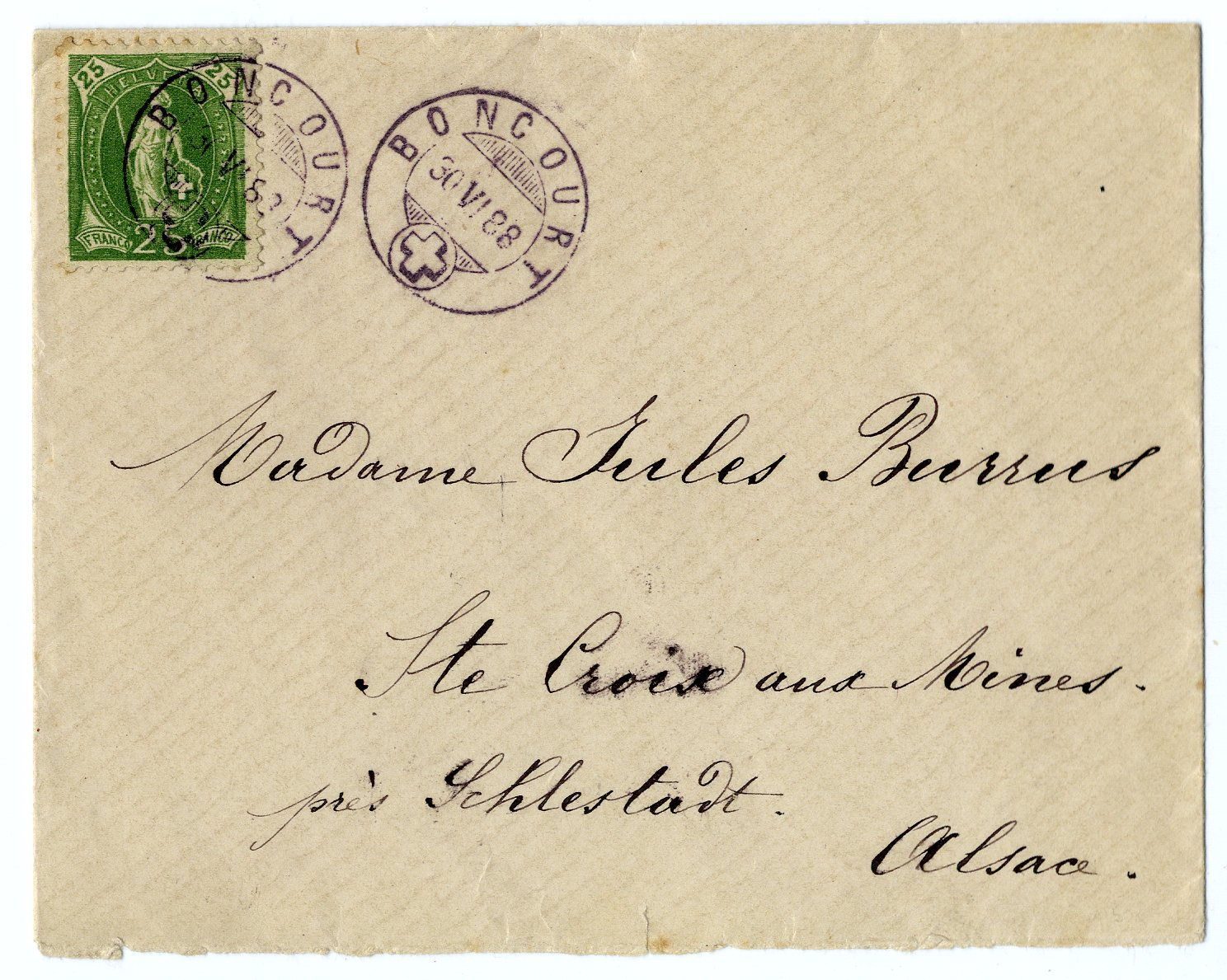 Schöner Beleg von Boncourt