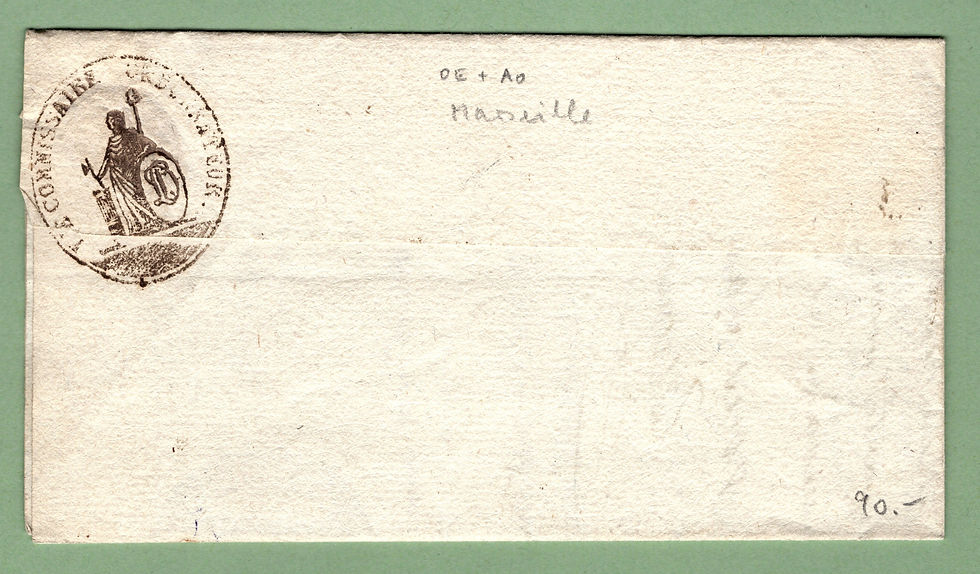 Thumbnail: Brief mit Commissaire Ordonnateur von Marseille nach Roquevaire