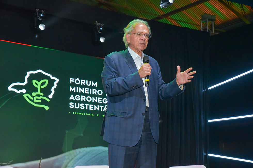 Paulo Guedes leva informação e análise positiva sobre Brasil em sua fala