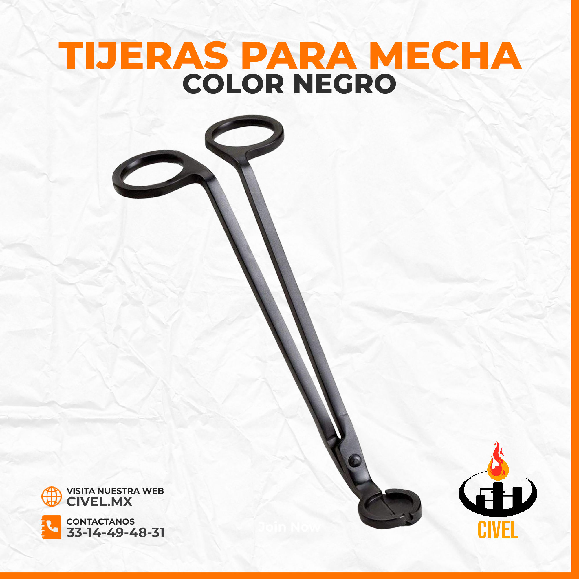 TIJERAS PARA MECHA COLOR NEGRO