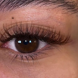 Angel wet set lashes creating a wispy, dewy look for soft, natural beauty by Beauty by HM