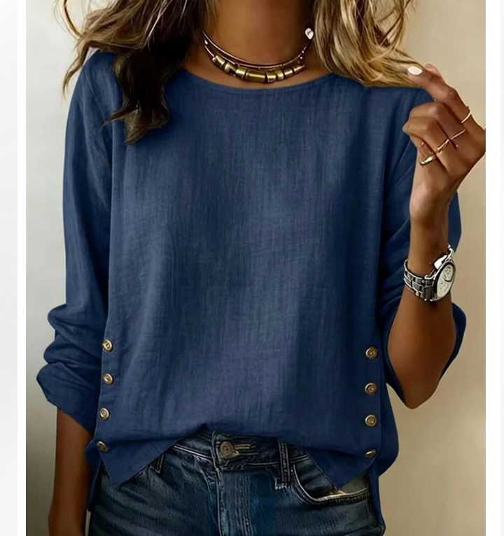 Miniatura: Blusa de Algodão e Linho