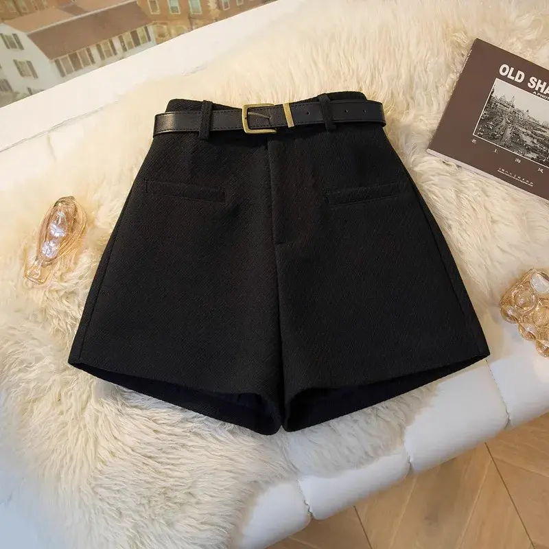 Miniatura: Shorts de Algodão, Cintura Alta