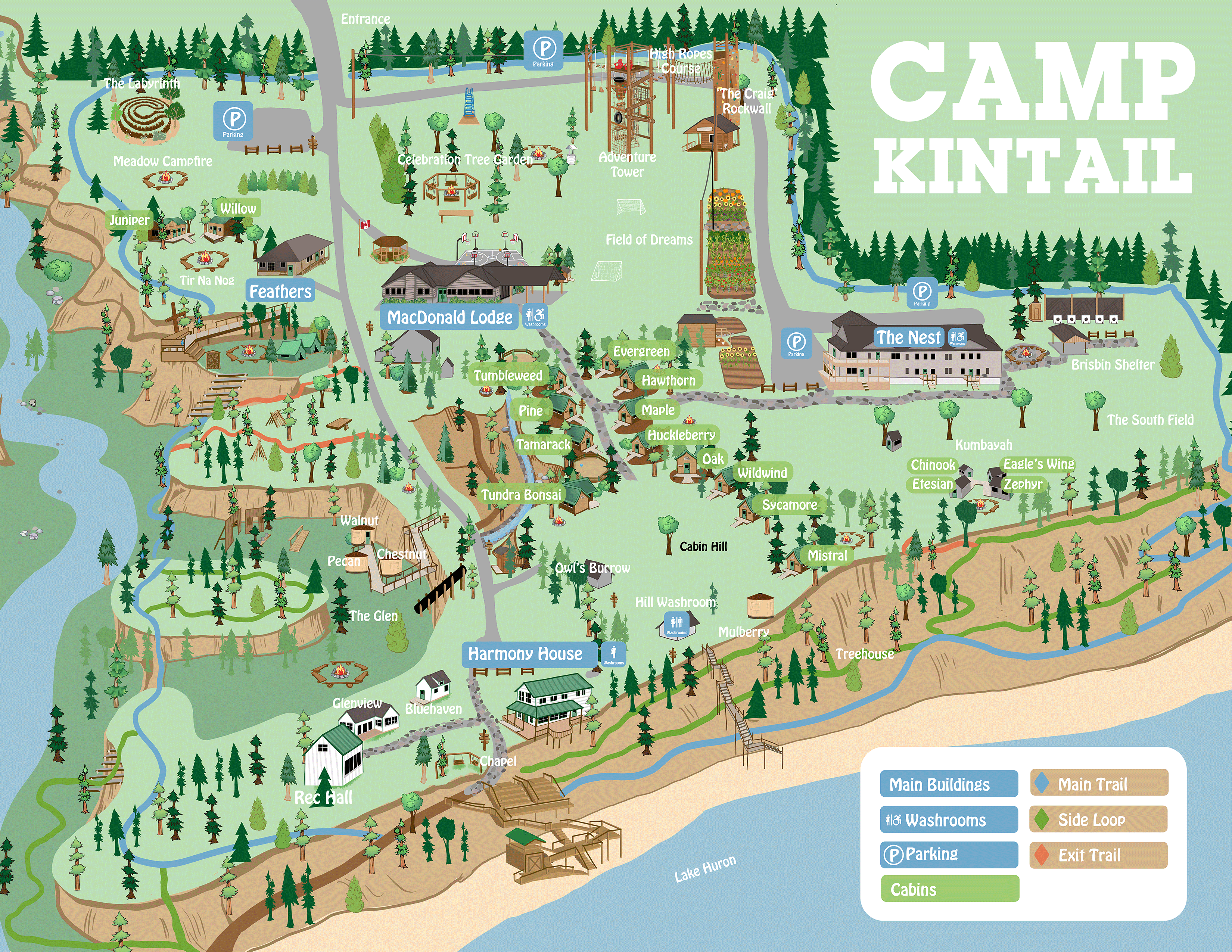 Camp Kintail Site Map