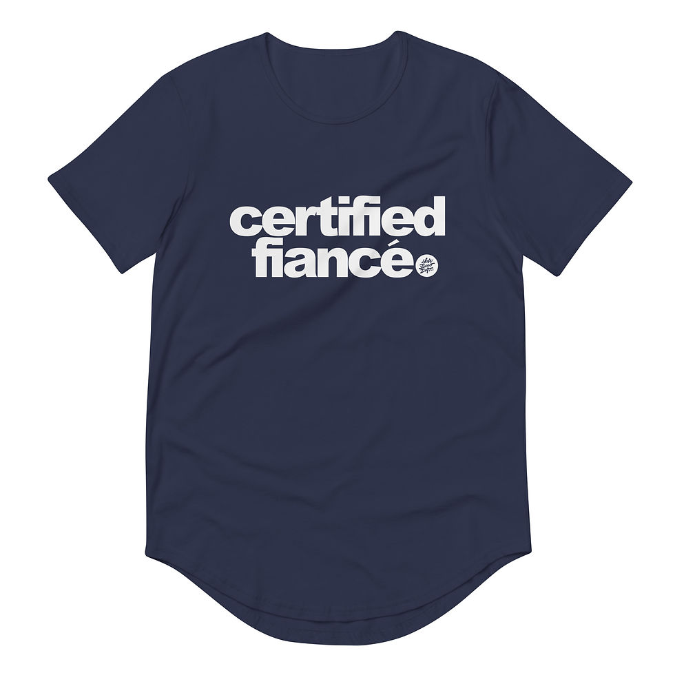 Thumbnail: Certified Fiance - Men's Curved Hem T-Shirt