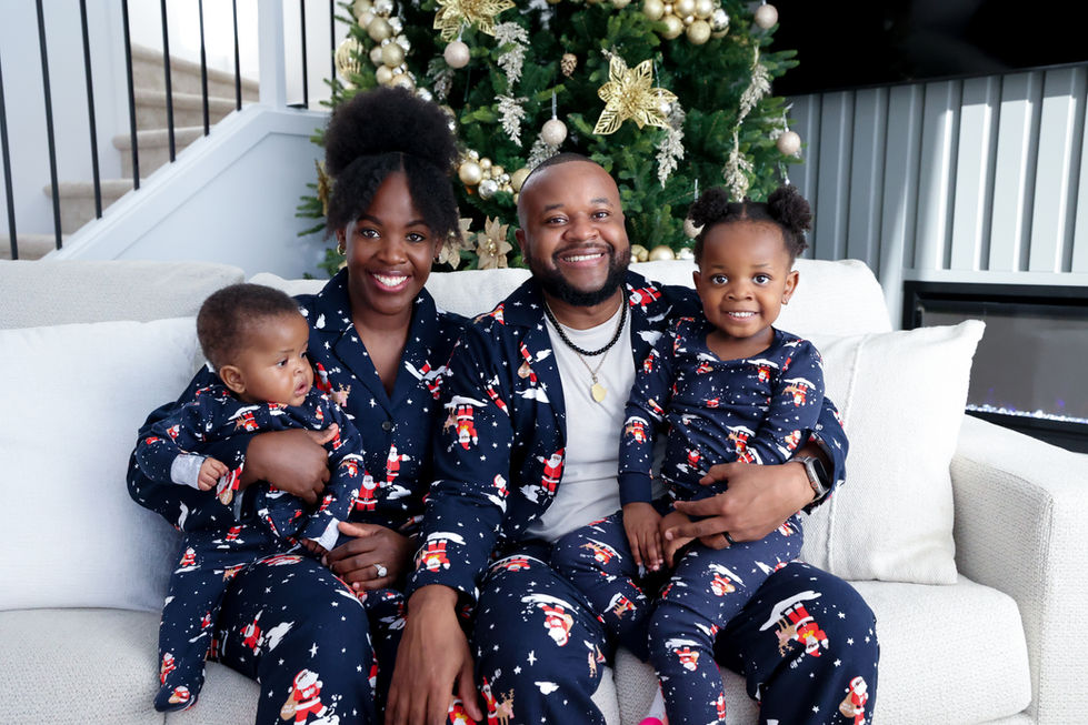 Family under the Christmas Tree