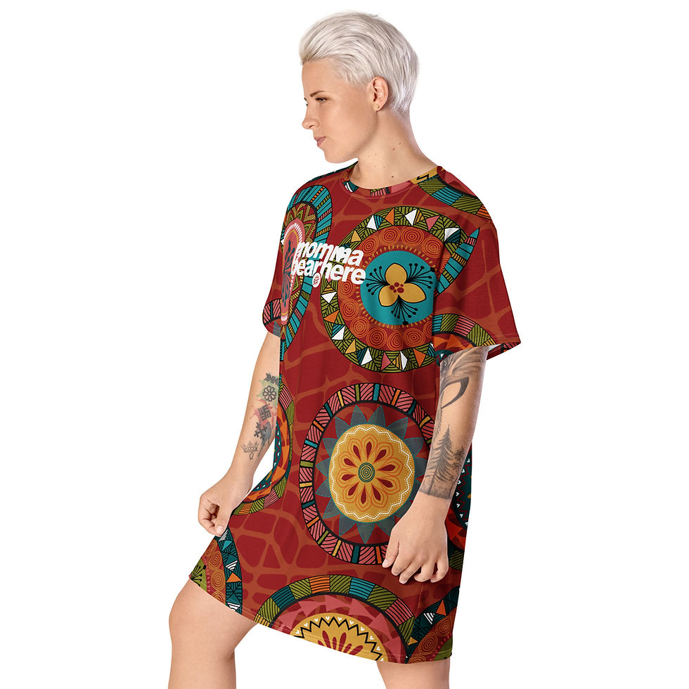 Thumbnail: Afroriginal Momma Bear - T-shirt dress