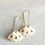 Miniature : boucle d'oreille blanc et or, gold filled
