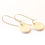 Miniature : Boucles d'oreilles Gold filled, crème et or, motif "graminé"