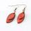 Miniature : Boucle d'Oreille double plume rouge