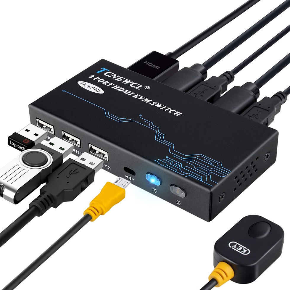 Commutateur KVM 2 ports HDMI USB avec câbles