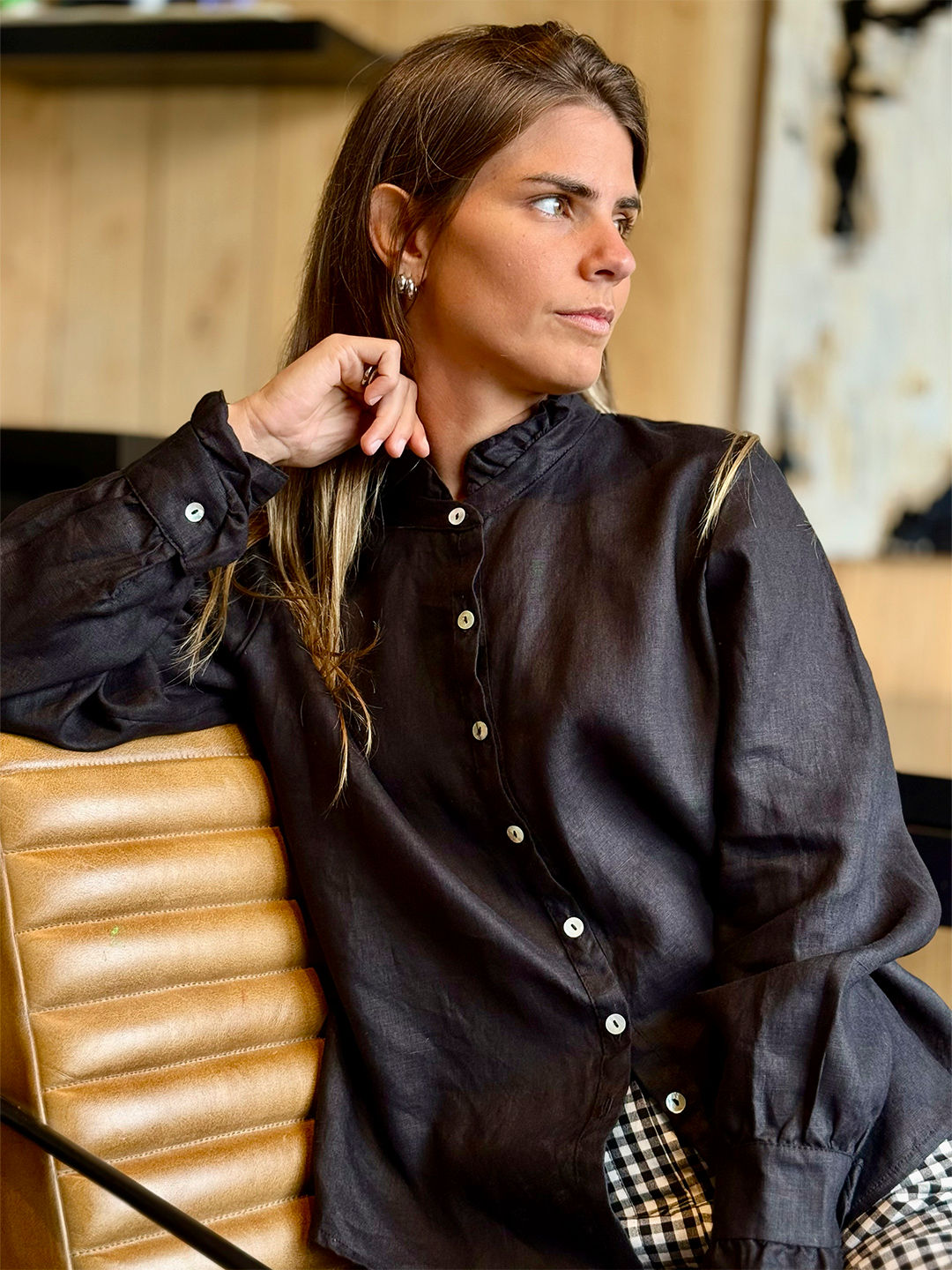 Camisa Sofía Negro