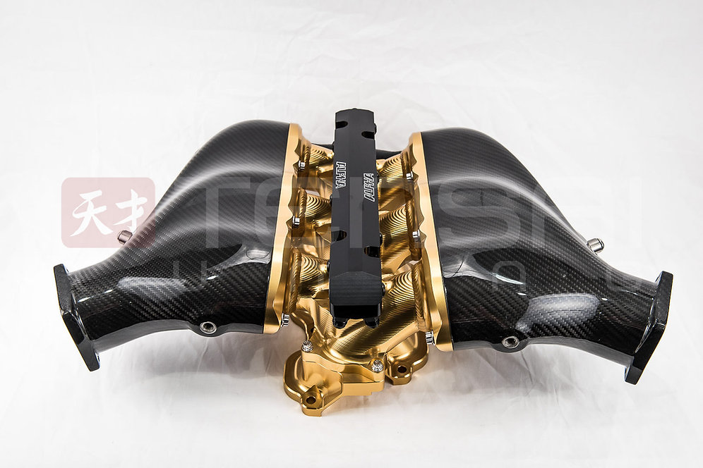 ALPHA GTR Carbon Fiber/Billet Intake manifold Triple fuel rail website