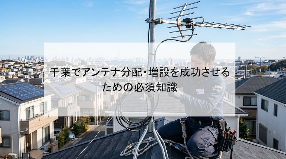 千葉でアンテナ分配・増設を成功させるための必須知識
