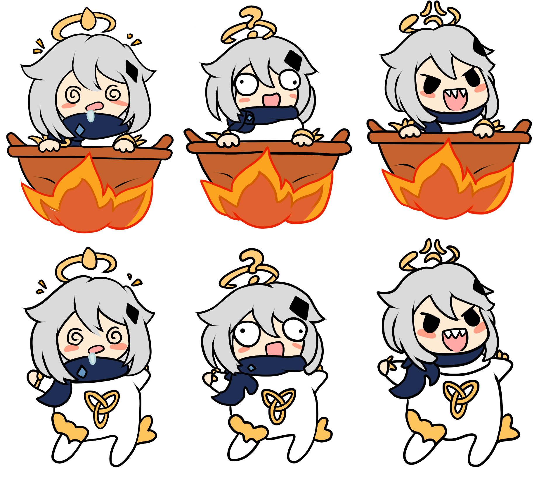Derpy Paimon Sticker Sheet