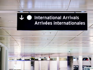 International Arrivals sign