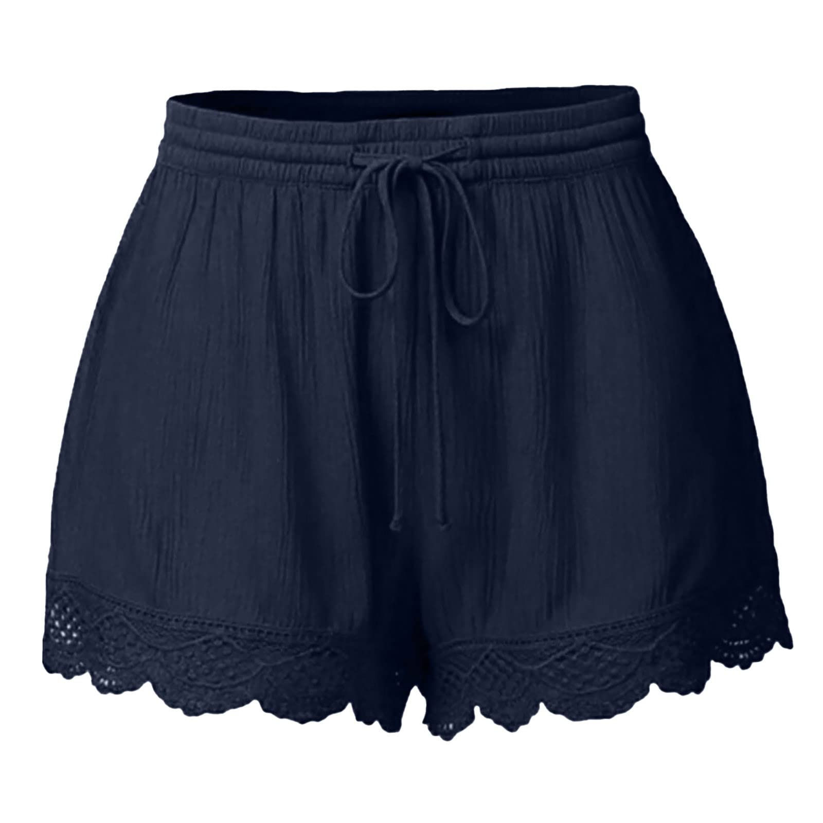 Shorts for Women with Pockets Summer Casual Loose Fit Resort Wear Beach Shorts T
