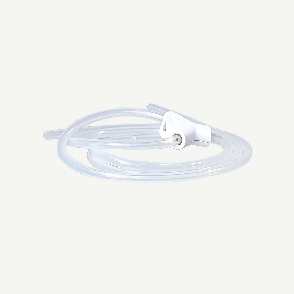 Replacement air hose for connecting imani Handsfree Cups to breast pump.