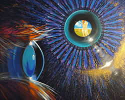 58 - Blick durch die Augenlinse 1980 100x80