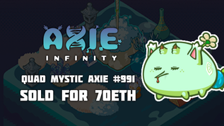 Super rare Axie Infinity Axie Sells for over $12,500