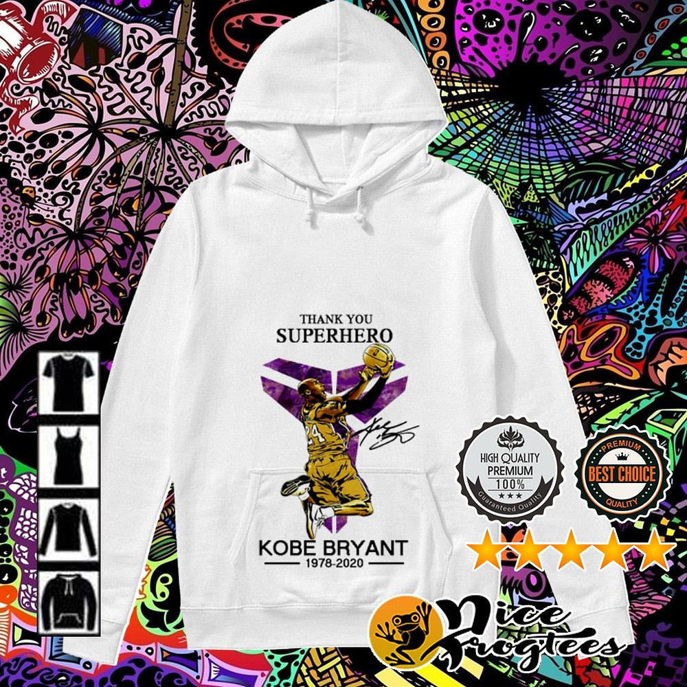 Thank You Superhero Kobe Bryant 1978 2020 Los Angeles Lakers Signature Shirt