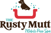 The Rusty Mutt Mobile Paw Spa Brand Logo