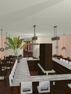 3D Renderings Mexico Hotel Restaurant
